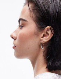 トップショップ Topshop Padme waterproof stainless steel drop earrings in silver tone レディース