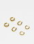 ȥåץå Topshop Pasha pack of 3 hoop earrings in 14k gold plated ǥ