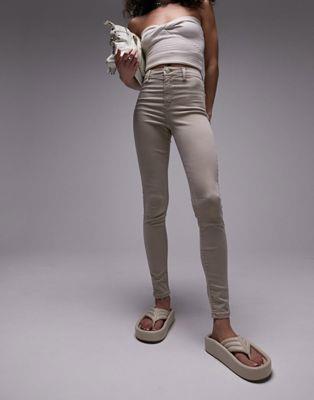 トップショップ Topshop Joni jeans in sand レディース