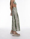 gbvVbv Topshop wrap sarong skirt in green tie dye print fB[X