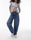 gbvVbv Topshop Baggy jeans in mid blue fB[X