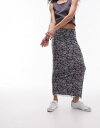 gbvVbv Topshop mesh lace print jersey maxi skirt in mono fB[X