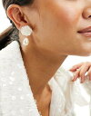 True Decadence rose stud earrings with pearl drop in white fB[X