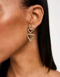 True Decadence molten heart earrings in gold レディース