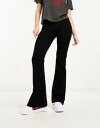 F[_ Vero Moda jersey flares with high waist in black fB[X