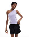 EC[NfC Weekday Cindy one shoulder top in lilac exclusive to ASOS fB[X