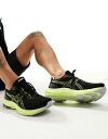 AVbNX Asics Gel-Pulse 14 neutral running trainers in black and lime Y