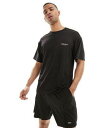 エイソス ASOS 4505 loose fit mesh training t-shirt with chest graphic in black メンズ