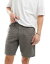 エイソス ASOS DESIGN slim regular length linen shorts with fixed waist in grey メンズ