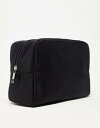 エイソス ASOS DESIGN medium size nylon washbag in black メンズ