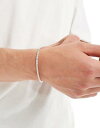 エイソス エイソス ASOS DESIGN twisted chain bracelet in real silver plate メンズ