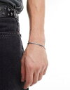 エイソス エイソス ASOS DESIGN waterproof stainless steel flat chain bracelet in silver tone メンズ