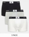 カルバンクライン Calvin Klein CK 96 3 pack cotton trunks in multi メンズ