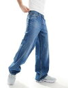 カルバン・クライン カルバンクライン Calvin Klein Jeans loose straight jeans in dark wash メンズ
