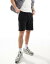 リバーアイランド River Island pintuck jersey shorts in black メンズ