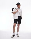 gbv} Topman slim chino shorts in black Y