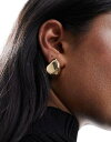 エイソス エイソス ASOS DESIGN stud earrings with inverted teardrop detail in gold tone レディース