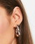  ASOS DESIGN hoop earring with twist link design in silver tone ǥ