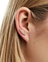 エイソス エイソス ASOS DESIGN climber earrings with mini crystal design in gold tone レディース