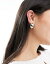  ASOS DESIGN hoop earrings with chubby detail in silver tone ǥ