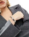 エイソス エイソス ASOS DESIGN cuff bracelet with molten design in silver tone レディース