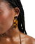  ASOS DESIGN drop earrings with rectangle tort detail in gold tone ǥ