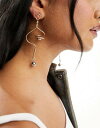 エイソス エイソス ASOS DESIGN drop earrings with abstract ball design in mixed metal レディース