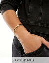 エイソス エイソス ASOS DESIGN Curve 14k gold plated cuff bracelet with simple band and twist detail レディース