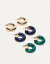  ASOS DESIGN pack of 3 hoop earrings with resin design in multi ǥ