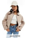 エイソス ASOS Petite エイソス ASOS DESIGN Petite cropped twill jacket in dusty pink レディース