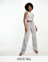 エイソス パジャマ レディース ASOS Tall エイソス ASOS DESIGN Tall mix & match cotton pyjama trouser in grey marl レディース