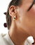 デザインビー DesignB London chubby huggie hoop earrings in gold レディース
