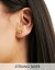 Kingsley Ryan sterling silver bow stud earrings in gold レディース