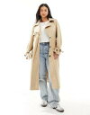 I[ ONLY Curve longline trench coat in beige fB[X