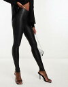 スパンクス Spanx faux leather high waist sculpting leggings in black レディース