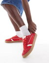 Stradivarius trainer with gum sole in red レディース