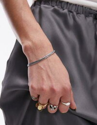 トップショップ トップショップ Topshop Percy waterproof stainless steel curb chain bracelet in silver tone レディース