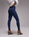 饹 Topshop Hourglass Joni jeans in mid blue ǥ