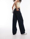 トップショップ Topshop cinch back jeans in raw indigo レディース