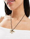 Whistles abstract floral cord necklace in gold レディース