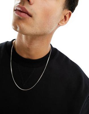 エイソス ASOS DESIGN waterproof stainless steel neck chain in silver tone メンズ