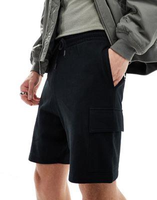 エイソス ASOS DESIGN slim cargo shorts in black メンズ