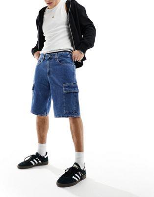 Х󥯥饤 Calvin Klein Jeans 90s loose cargo denim shorts in mid wash 