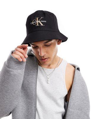 JoNC Calvin Klein Jeans monogram bucket hat in black Y