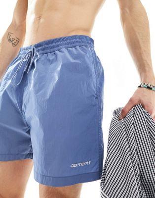 ϡ Carhartt WIP tobes swim shorts in blue 