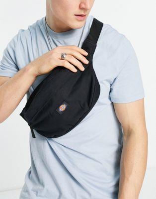 ディッキーズ Dickies duck canvas cross body bag bum bag in black ユニセックス