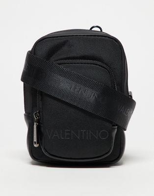 Valentino Bags @eB[m Valentino Oceano double pocket crossbody bag in black Y