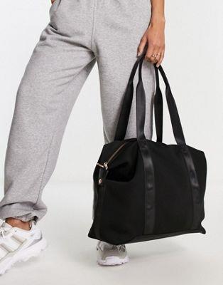 GC\X ASOS DESIGN scuba holdall weekend bag in black fB[X