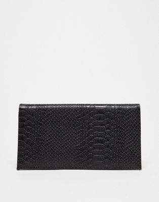 エイソス ASOS DESIGN snake effect foldover purse レディース