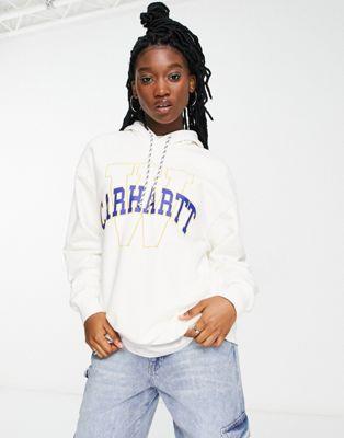 J[n[g Carhartt WIP locker oversized hoodie in white fB[X